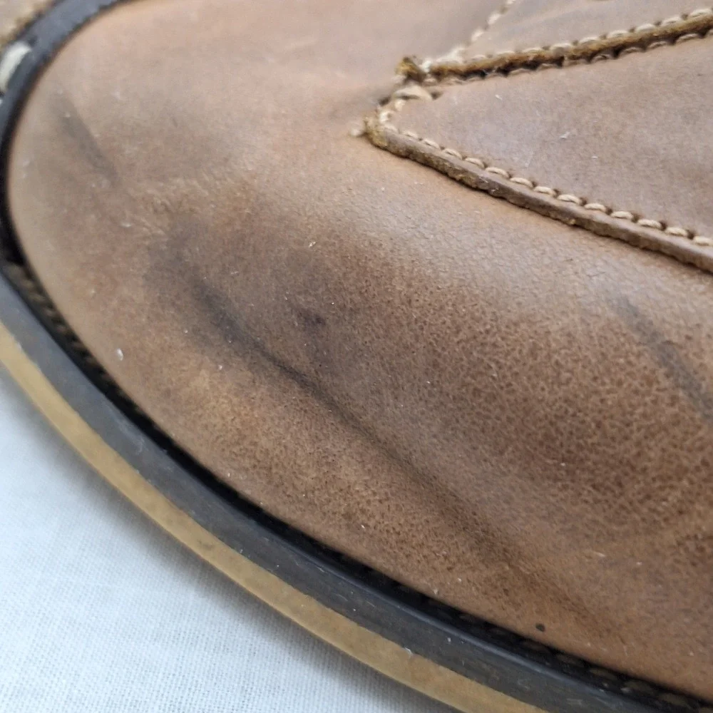 Leather Dress Shoes Steve Madden Tan 12 Jamyson Cap Toe Oxford Mens Brown Rugged